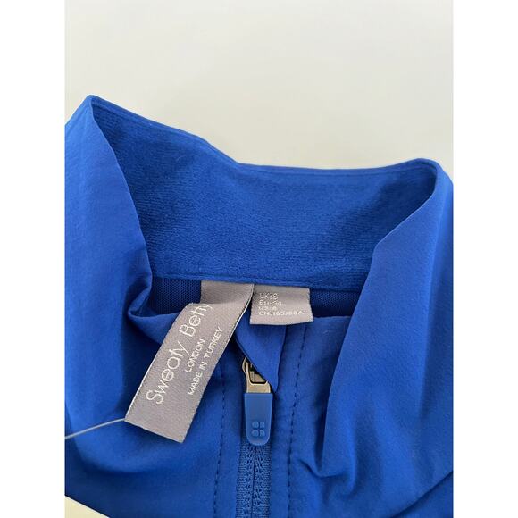 NWT Sweaty Betty Womens Size 6 Blue Fast Lane Zip Up Running Jacket Athleisure - Picture 3 of 16
